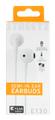 STREETZ E130 Semi-in-ear headset, answer button, 3.5mm, mic, white