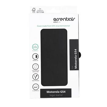 Essentials Motorola Moto G54 PU wallet, 3 cards, black (3052104)
