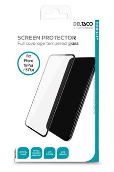 DELTACO Screen protector,  iPhone 15 Plus/16 Plus (6.7"), 2.5D full (1903136)