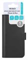 DELTACO Wallet case, 2-in-1, iPhone 16 Plus, magnetic cover, black