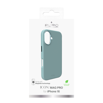 PURO iPhone 16 silicone cover ICON MAG PRO, green (PUIPC1661ICONMPGRN)