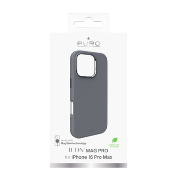 PURO iPhone 16 Pro Max silicone cover ICON MAG PRO, dark grey (PUIPC16P67ICONMPDKGR)
