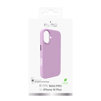 PURO iPhone 16 Plus silicone cover ICON MAG PRO, pink (PUIPC1667ICONMPROSE)