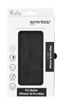 Essentials iPhone 16 Pro Max PU wallet, recycled, 3 cards, black (3052325)