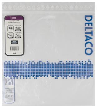 DELTACO High-Speed Flex HDMI cable, 7M, w/lock, 4K/30Hz, black (HDMI-1060D-FLEX-LOCK)