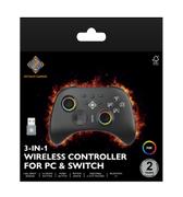DELTACO 3-in-1 Wireless Controller for PC, 2.4G + BT 5.1 Connection