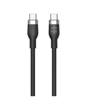 HYPER HyperJuice 1.5m Silicone USB-C to USB-C 60W Charging Cable - Black (HJ4011BKGL)