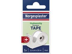 Norgesplaster Tape Scanpor m/disp. 2,5cmx10m hvit