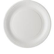 WhiteLabel Paptallerken 23cm hvid 100stk