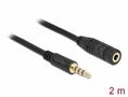 DELOCK Extension Cable Audio Stereo Jack 3.5 mm male / female IPhone 4 pin 2 m