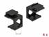 DELOCK Keystone cover black with 9.7 mm hole 4 pieces