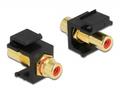 DELOCK Keystone Module RCA female > RCA female gold red / black