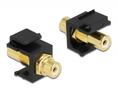 DELOCK Keystone Module RCA female>RCA female gold plated wht/blk