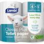 LAMBI Toiletpapir, Lambi, 3-lags, 25,5m x 9,8cm, Ø12cm, hvid, 100% nyfiber
