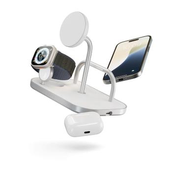 ZENS Wireless Charger 4-in-1 Qi2 60W USB-C Out White (ZEDC29W/00)