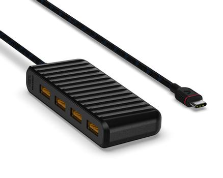 UNISYNK USB-C to 4x USB-A Hub 10Gbps Black (10426)