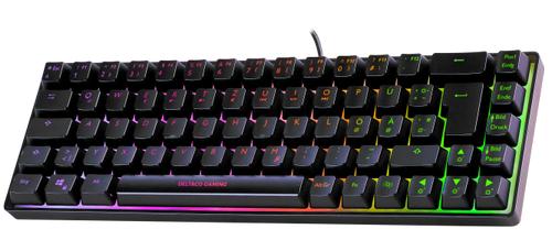DELTACO DK240 DE Semi-transparent membrantangentbord i 60%layout, RGB (GAM-158-DE)