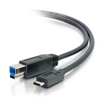 C2G 10ft USB C to USB B Cable - USB 3.2 - 5Gbps - M/M - USB-kabel - USB Type B (hane) till 24 pin USB-C (hane) - USB 3.0 - 3.05 m - svart (CG28867)