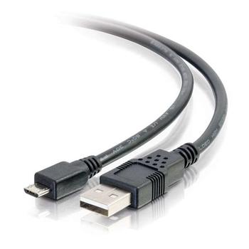 C2G 15ft USB 2.0 A to Micro-USB B Cable - USB Cable - Phone Charging Cable - USB-kabel - USB (hane) till Micro-USB Type B (hane) - USB 2.0 - 4.6 m - svart (CG27395)