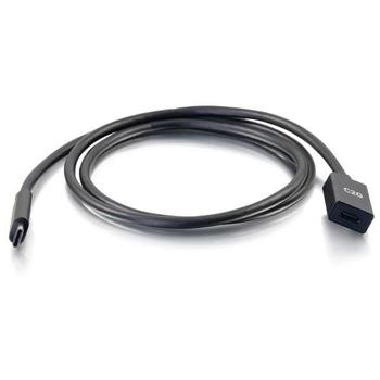 C2G 3ft USB C M/F Cable Ext 3.2 Gen2 10G 3A (CG28658)