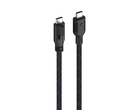 UNISYNK USB-C Cable for Pro AV Dock | Full featured | 140W PD | USB-C - USB-C | 3.1 Gen 2 | Braided | 3m | Black (10475)