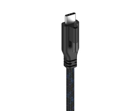 UNISYNK USB-C Cable for Pro AV Dock | Full featured | 140W PD | USB-C - USB-C | 3.1 Gen 2 | Braided | 3m | Black (10475)