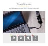 StarTech USB 3.0 to HDMI Adapter, 1080p (1920x1200),  Slim/ Compact USB to HDMI Display Adapter Converter for Monitor, USB Type-A External Video & Graphics Card, Black, Windows Only - USB to HDMI Adapter (USB32H (USB32HDES)