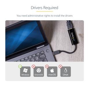 STARTECH Slim USB 3.0 to HDMI External Graphics Adapter ? 1920x1200 / 1080p (USB32HDES)