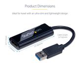 StarTech USB 3.0 to HDMI Adapter, 1080p (1920x1200),  Slim/ Compact USB to HDMI Display Adapter Converter for Monitor, USB Type-A External Video & Graphics Card, Black, Windows Only - USB to HDMI Adapter (USB32H (USB32HDES)