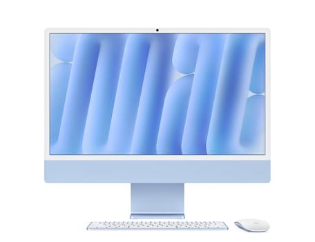 APPLE iMac 24" (October 2024), 4.5K Retina display, M4 chip 10CPU/ 10GPU,  16GB RAM, 256GB SSD, Blue (MWV13H/A)