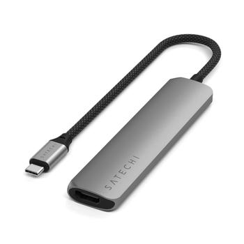 SATECHI 6-i-1 USB-C Slim Multiport-adapter USB Type-C (ST-P6SM)