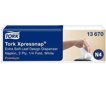 TORK 13670 Xpressnap Extra Soft servietter præg N4 hvid 500stk (13670*8)