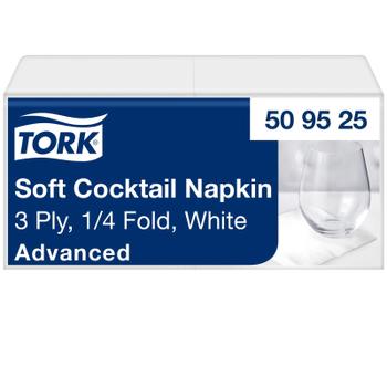 TORK 509525 Advanced Soft servietter 24x24cm hvid 200stk (509525)