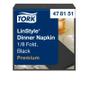 TORK 478151 Linstyle servietter 39x39cm sort 12x50stk