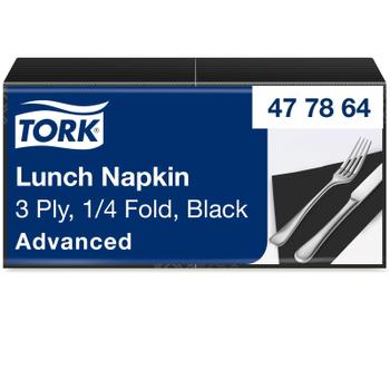 TORK 477864 Advanced Soft servietter 33x33cm sort 150stk (477864*10)