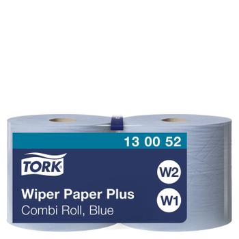 TORK Aft.papir Tork Plus W1W2 Blå 2-lags 255 M x 23,5 cm.(2) (130052)