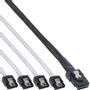 INLINE SAS-Kabel (OCR), 1x Mini-SAS zu 4x SATA, 0,75m - transpar