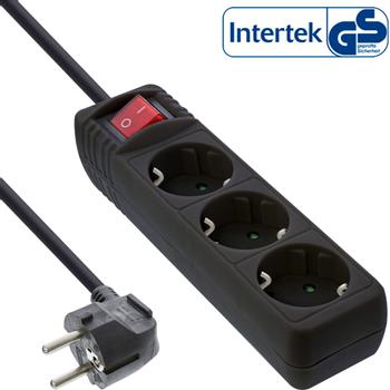 INLINE 3-fach Steckdosenleiste mit 1,5m Kabel [schwarz] (16431S)