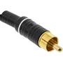 INLINE RCA male for soldering white ring metal black for 6mm Cable