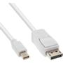 INLINE Mini DisplayPort OUT zu DisplayPort IN Kabel, 1m - weiß