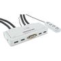 INLINE Adapter KVM Switch 4-Port (DVI/USB/Audio) [wh]