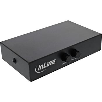 INLINE USB 2.0 switch manual, USB-A device to 2 computers (60647)
