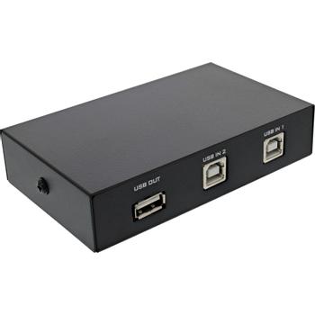 INLINE USB 2.0 switch manual, USB-A device to 2 computers (60647)