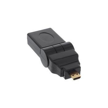 INLINE HDMI Adapter, HDMI A Buchse auf Micro HDMI D Stecker, fle (17690L)