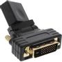 INLINE HDMI-DVI Adapter, HDMI Buchse auf DVI Stecker, flexibler (17660W)