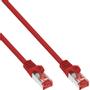 INLINE Patch Cable S/FTP PiMF Cat.6 250MHz PVC CCA red 0.25m