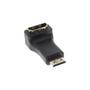 INLINE HDMI Adapter, A  auf Mini HDMI C, gewinkelt, vergoldete K