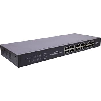 INLINE Gigabit Network Switch 24-Port, 1Gb/s, 19" 1U, metal, fanless (32324O)