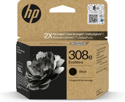 HP 308E EVOMORE BLACK ORIGINAL EN/ DE/ PL/ CZ/ NL INK CARTRIDGE SUPL (7FP22UE#CE1)