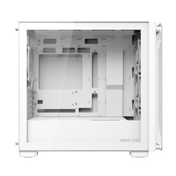 ASUS A23 PLUS Tempered Glass ARGB mATX Case - White (90DC00K3-B19010)